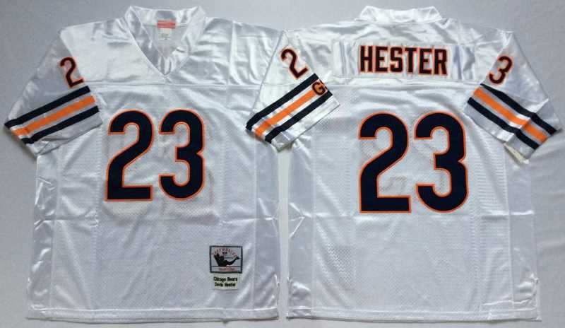 Bears 23 Devin Hester White M&N Throwback Jersey->nfl m&n throwback->NFL Jersey